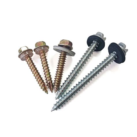 10x2 self tapping hex sheet metal screw|hex head flange screws.